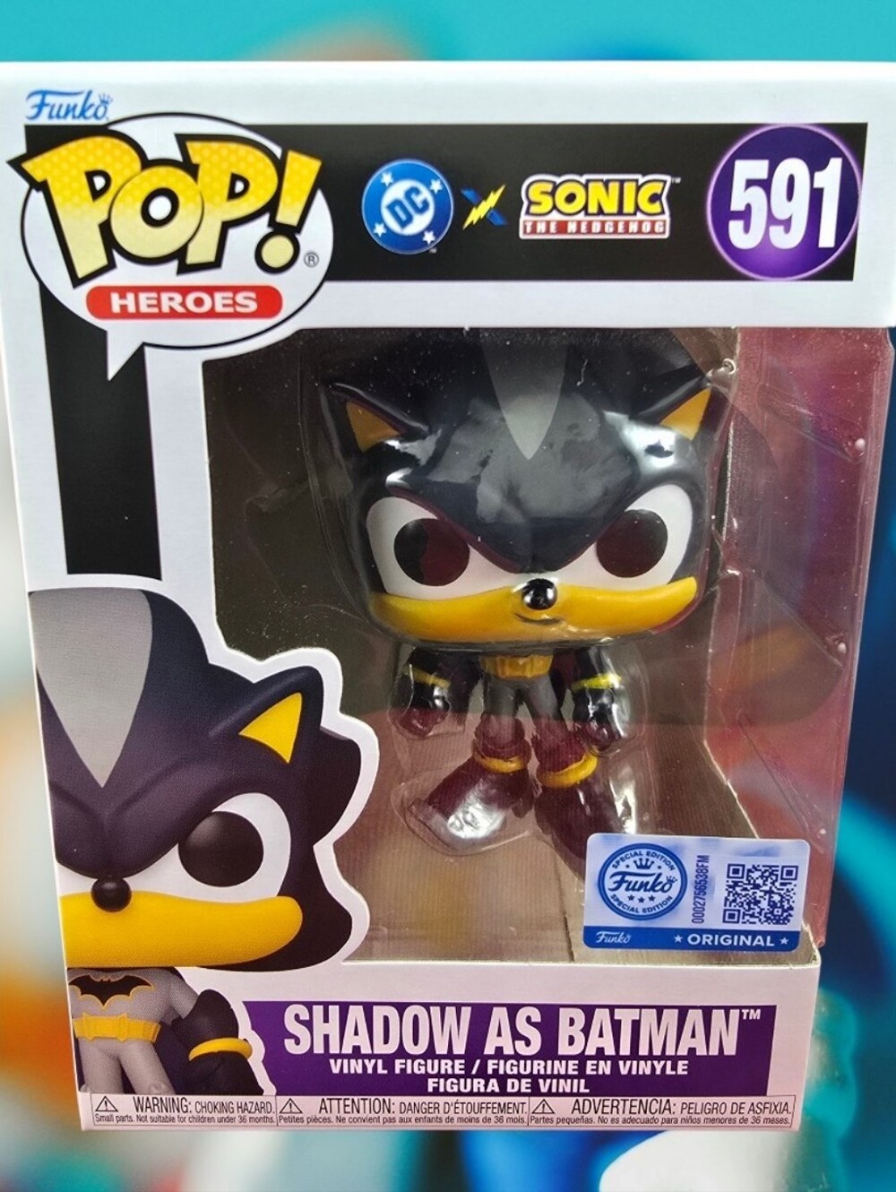 Fuko Pop! Vinyl: Exclusive Shadow as Batman #591 (Nib) With Pop Protector